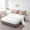 thumbnail image 5 of Homewish Boys Girls Groovy Flower Twin Bedding Sets 7-Piece,Geometric Plaid Bedding Comforter Set Microfiber,Vintage Aesthetic Breathable Sheet Sets,Breathable Home Decor,Reversible, 5 of 8
