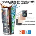 thumbnail image 7 of 30oz Pioneer Flower Floral Print Pattern Tumblers Stainless Steel Tumbler with Lid and Straw,Vacuum Insulated Double Wall Travel Tumbler Cups Mug with Cleaning Brush for Coffee,Tea, 7 of 7