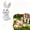 G, variant on Z52LingLing Decoration Miniature Resin Bunny Figurine Sitting Pose, Cute Micro Landscape Rabbit Ornament, Tiny Fairy Garden Terrarium Plant Pot Accessory