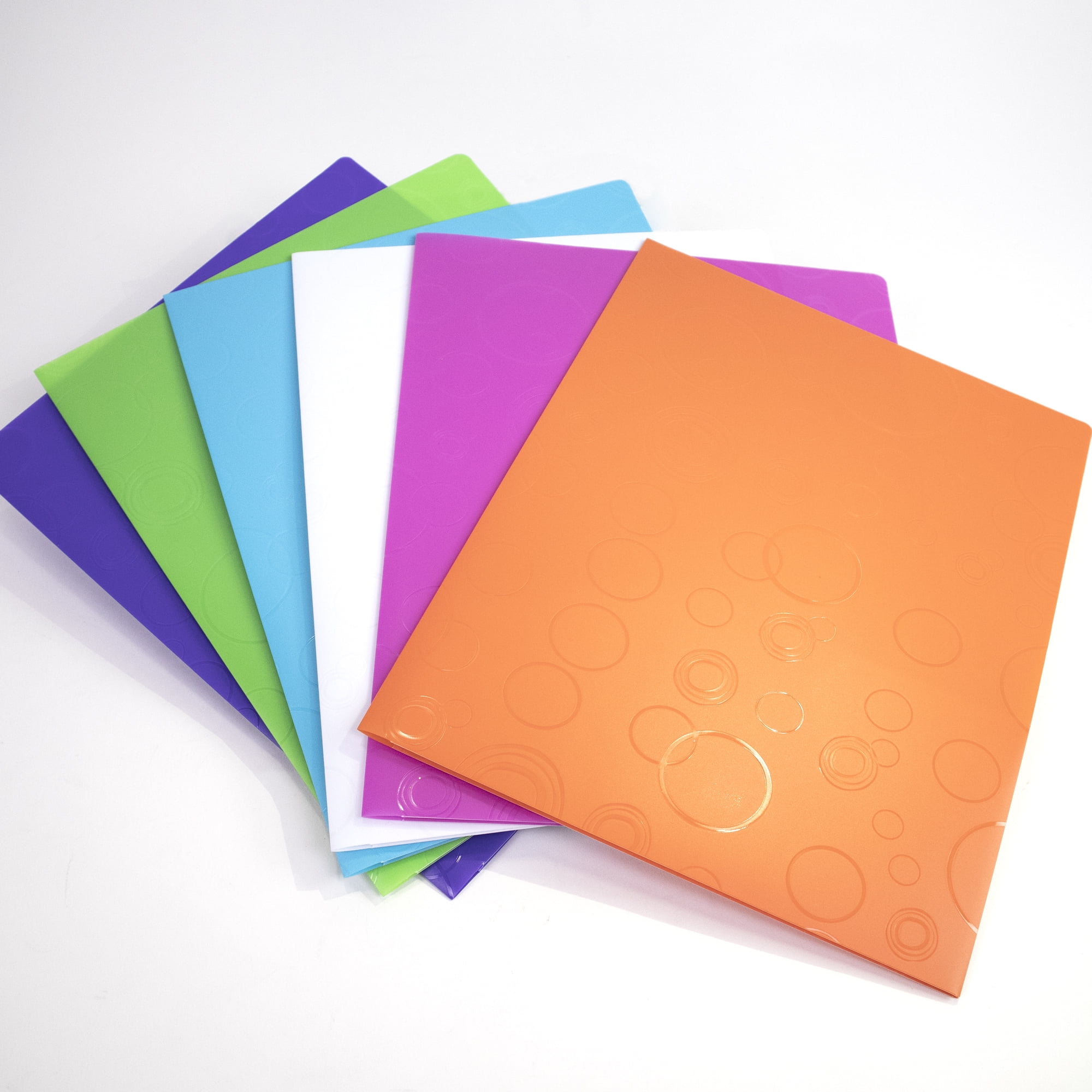 BAZIC 2 Pockets Poly Folder, Bubble Portfolio Document Folders, 48-Pack