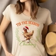 thumbnail image 4 of Tis the Season to Be Chicking Shirt | Funny Chicken Christmas Tee, Gold, Size L, 4 of 6