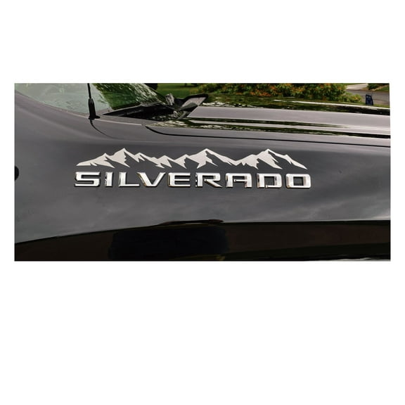 Chevy Silverado Silver Mountain Range Emblem Enhancement Decals 2019-2026 Set of 3 GM Licensed
