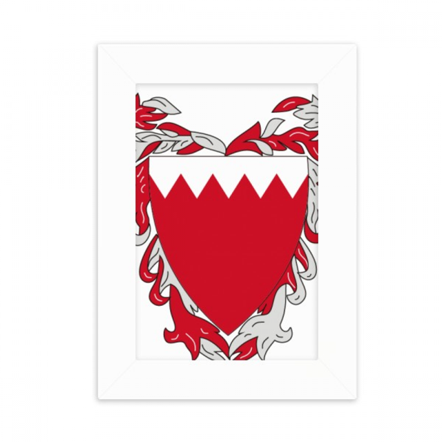 Marco de Fotos de escritorio Manama Bahrein emblema nacional imagen Blanco Pintura arte 5x7 pulgadas