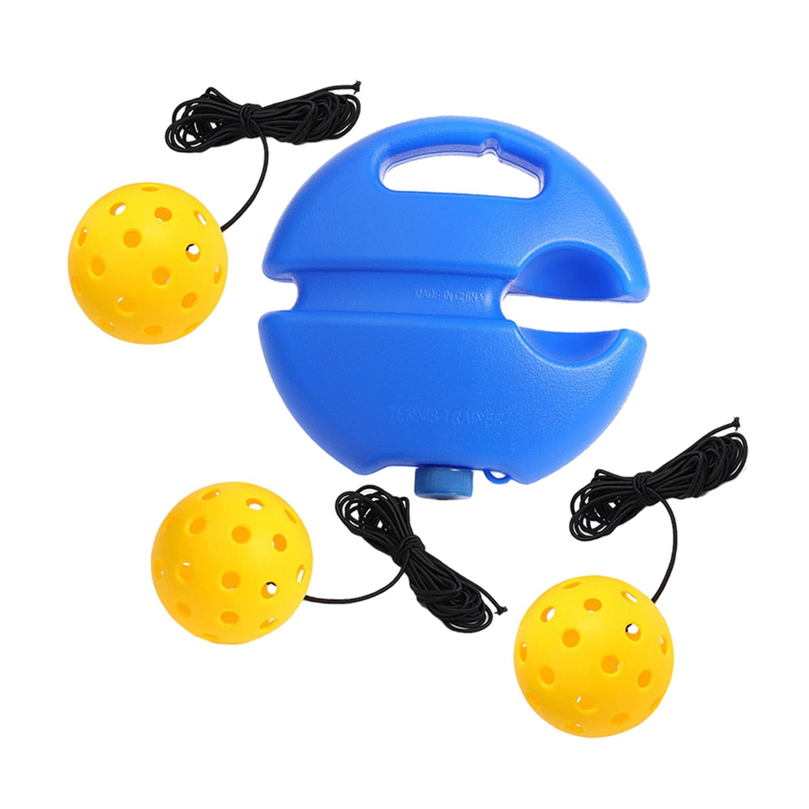funtasica Pickleball Trainer Improve Speed with Pickleball Ball Portable with Handle Exerciser Pickleball Training Base for Adult Kids with 3 Yellow Balls
