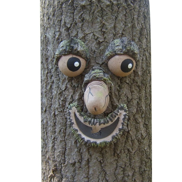 Fanvereka Bark Ghost Face Facial Features Decor Easter Tree Monster