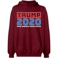 thumbnail image 2 of OXI Hoodie Sweatshirt - Trump 2020, Basic Casual Hoodie for Men's and Women Fleece Hoodie Long Sleeve - Cardinal Red 2X-Large, 2 of 3