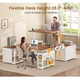 thumbnail image 3 of 61" Electric Standing Desk with 3 Fabric Drawers, Height Adjustable Computer Desk for Home Office, 3 of 7