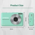 thumbnail image 4 of Andoer Portable 1080P Digital Video Camcorder 44MP Auto Focus 2.5 IPS Screen 16X Digital Zoom -shake Face Detect Smile Capture with 32GB Memory 2pcs Batteries Christmas Gift for Teens, 4 of 7