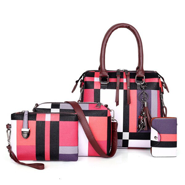 Luxury Handbags plaid Women Bags Designer Purses and Handbags Set