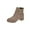 Brown, variant on Short Boots For Women Ankle Boots Water Diamond Women's Boots Thick Heel Mid Heel Short Boots Frosted Boots Winter Naked Boots