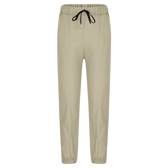 GBSYEWXS Boys Jeans Solid Color Ankle-Length Relaxed Taper Drawstring Waist Daily Wear Comfortable Denim Pants Size 11-12 Years Khaki