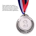 thumbnail image 2 of Premios Plata Con Cinta para El Cuello 2 Pulgadas Competiciones Deportivas (plata) 10 Uds., 2 of 5