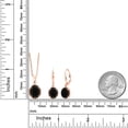 thumbnail image 5 of Gem Stone King 7.00 Ct Black Onyx 18K Rose Gold Plated Silver Pendant and Earrings Jewelry Set, 5 of 5
