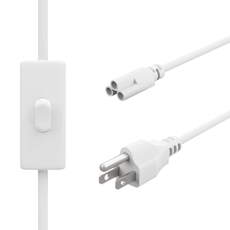 CNSUNWAY LIGHTING 5FT Plug Power Cord with On/Off Switch,1.5M 3-Prong Plug Power Wire for T5 T8 LED Tube Power Extension Cable, Integrated LED Shop Light Fixture,4P
