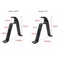 TUMALL Curtain Rod Brackets Heavy Duty Iron R Type Rod Holders Curtain