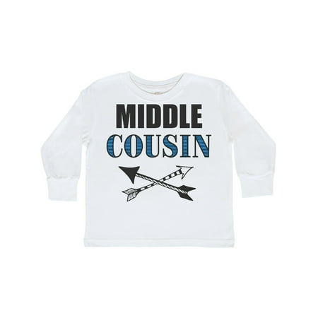 

Inktastic Middle Cousin with Arrows Gift Toddler Boy Girl Long Sleeve T-Shirt