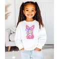 thumbnail image 3 of Painted Easter Bunny Sweatshirt for Girls Colorful Coquette Spring Pullover for Kids White Sweatshirt Youth Medium, 3 of 4