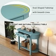 thumbnail image 5 of Harper & Bright Designs Vintage Narrow Console Table with Stroage , Wood Entryway Table with Open Shelf for Entryways and Living Rooms , Turquoise Green, 5 of 16