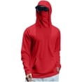 thumbnail image 2 of HAJWOH Sun Protection Shirts for Men with Mask UPF 50+ Fishing Blouses Long Sleeve UV Rash Guard Hiking Lightweight Hoodies, 2 of 6