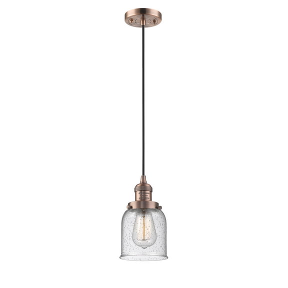 Innovations 201C-AC-G54-LED Traditional One Light Mini Pendant from Franklin Restoration collection in Copper finish,