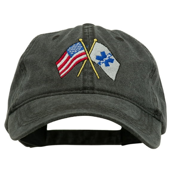 Flags Star of Life Embroidered Washed Cap - Black OSFM