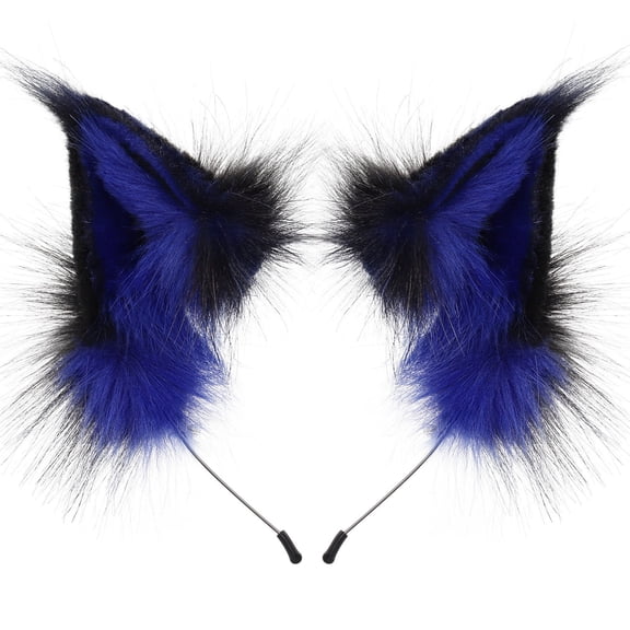Handmade Wolf Cat Ears Headwear for Party Cute Animal Theme Festival Celebration Decorative Accessory