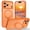 Orange, variant on HionlyPro Compatible with iPhone 11 Magnetic Case with Ring Stand Slim Shockproof Translucent Matte Protective Cover, Compatible with MagSafe, Anti-Fingerprint,360°Rotatable Kickstand