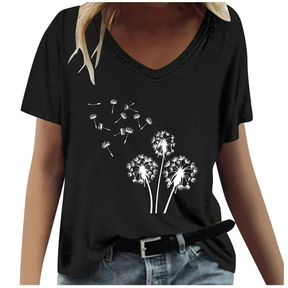 Womens Tops Dressy Casual V Neck Flutter Sleeves Soft T Shirts Loose Fit Generic Blouses for Women