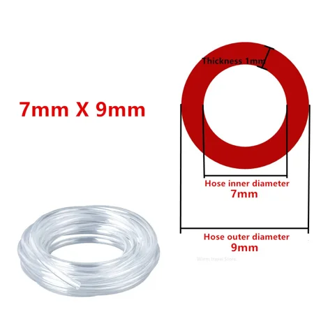 

1M/3M/5M Transparent PVC Plastic Hoses High Quality Water Pump Tube Hoses Aquarium Tubing 3 4 5 6 8 10 12mm Hosing Garden Hose 7mm X 9mm 10 meters