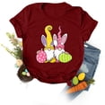 thumbnail image 2 of Shorts Décontractés pour Femmes, Col Rond Ample, Manches Courtes, Imprimé Lettre, Blouse T-Shirt, 2 of 4