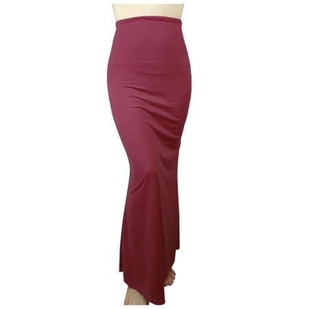 Women s Slim Fit Ruched Pencil Skirt - High Waisted Elastic Band Bodycon Shirring Maxi Length Skirt