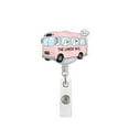 thumbnail image 5 of TiniDecor Funny Goose Labor Bus Nurse Badge Reel, Pink Retractable ID Holder, Cute Gift, 5 of 6