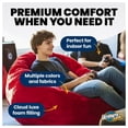 thumbnail image 5 of Ultimate Sack 5000 5-Foot Bean Bag Chair with Footstool Set, Red Fur Cover, 5 of 6