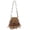 Khaki, variant on gcong Elegant Fringe Beaded Square Messenger Bag Versatile Crossbody Shoulder Handbag for Women Daily Use