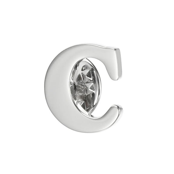 Uxcell Letter Lapel Pins, Initial Alphabet Collar Pins, Silver Tone, Letter X