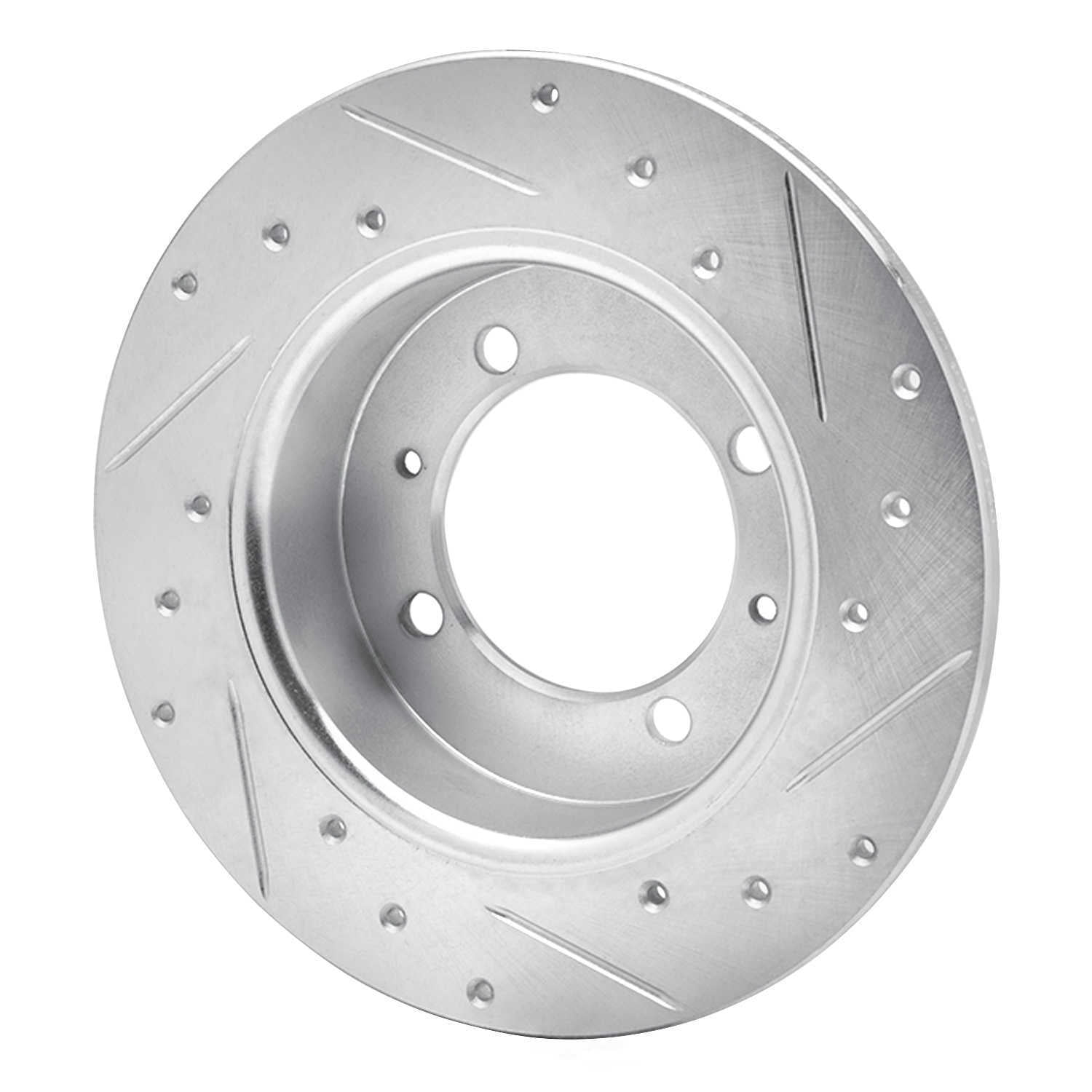 Dynamic Friction Company 631-72011L DFC Brake Rotor - Drilled And Slotted - Silver