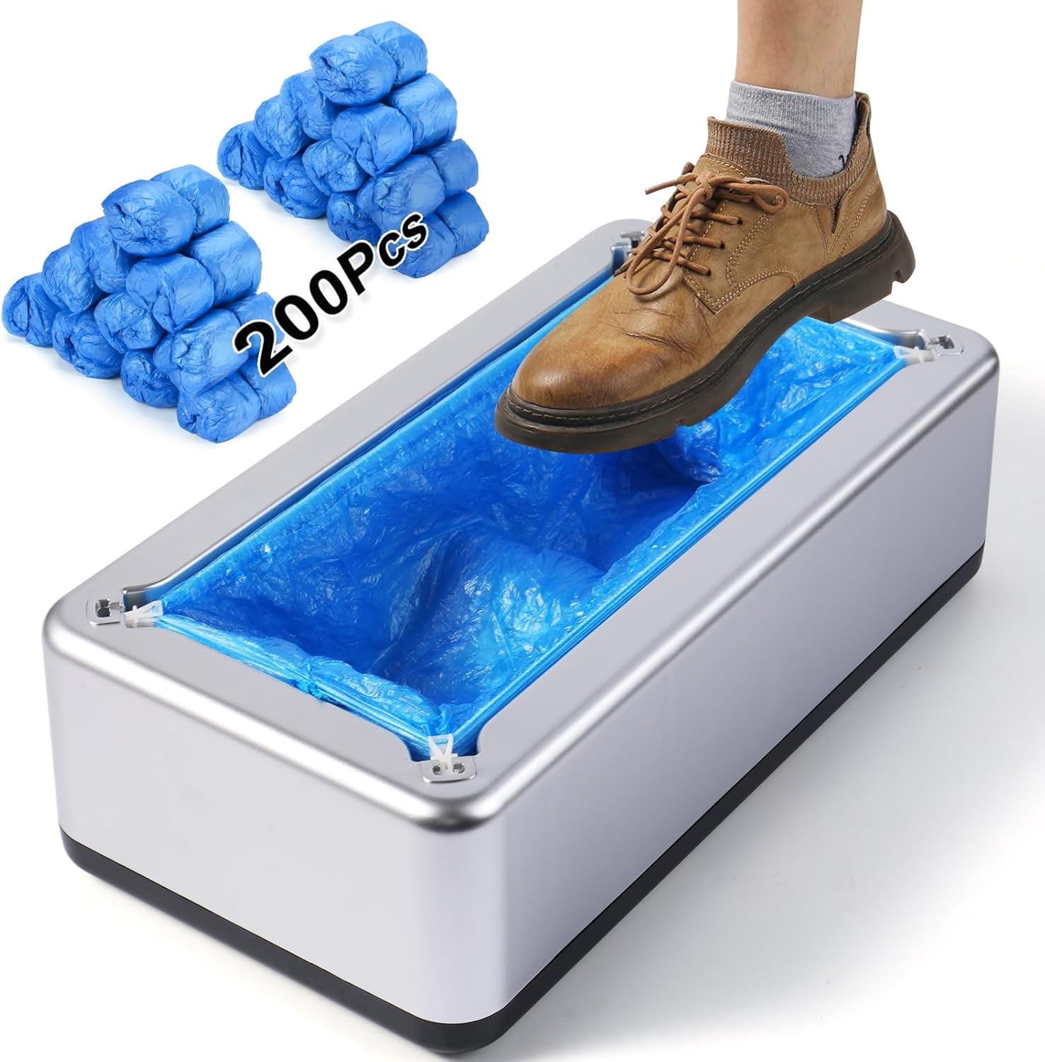 Disposable Shoe Covers 200 Pack (100 Pairs) - Durable, Non-Slip, Water Resistant - One Size Fits Most