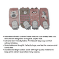 thumbnail image 4 of Women's Pink Animal Print Cotton Blend Ankle Socks 4-Pack, 4 of 4
