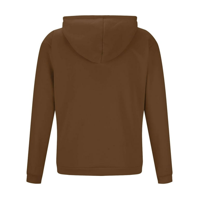 Hoodies for Men Sawvnm Men's Solid Color Hoodie Pullover