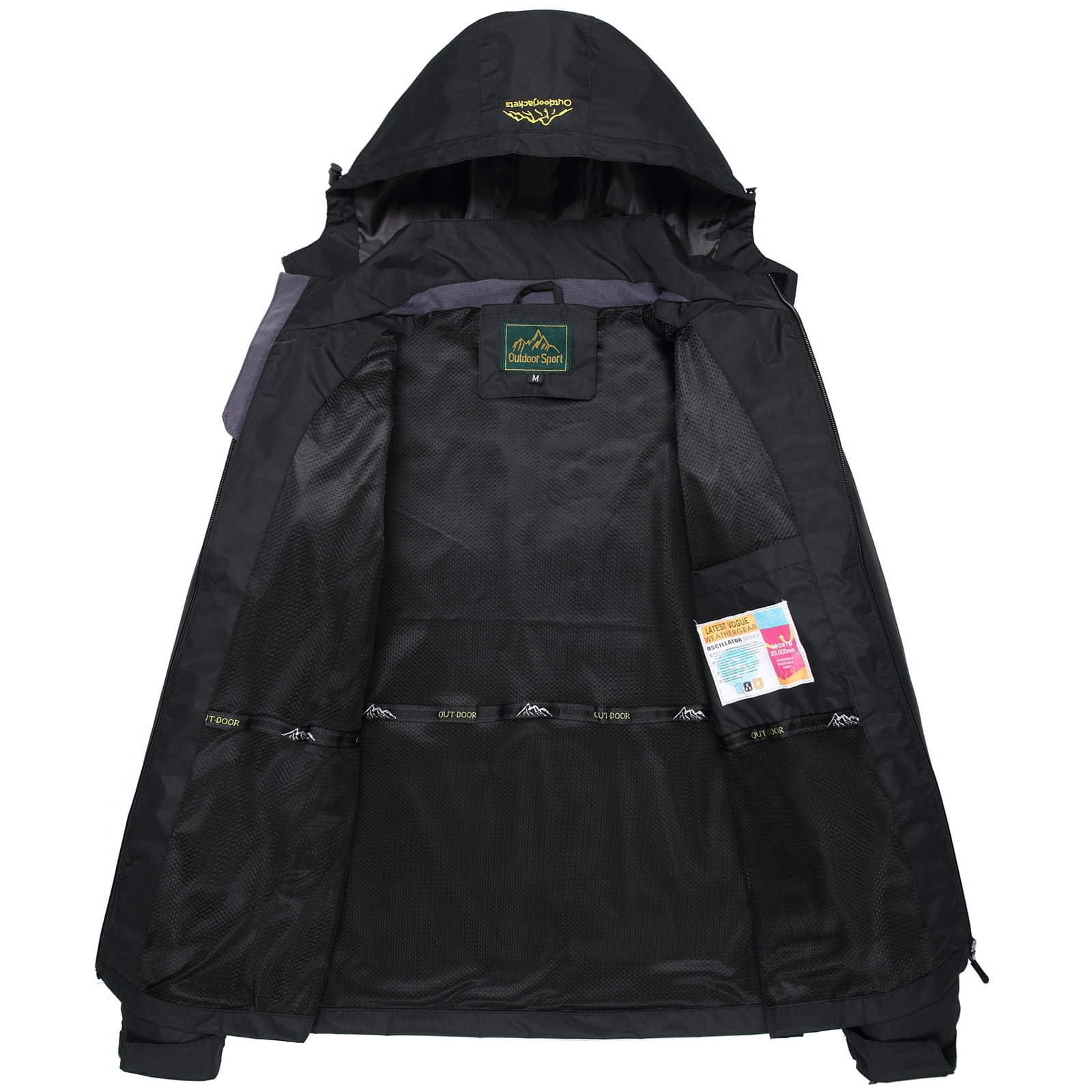 JOGERBRO Mens Waterproof Rain Jacket with Hood Hiking Fishing Windproof  Raincoat : : Clothing, Shoes & Accessories
