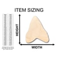 thumbnail image 2 of Unfinished Wood Shark Tooth Shape - Craft - up to 46" DIY 24" / 1/2", 2 of 3