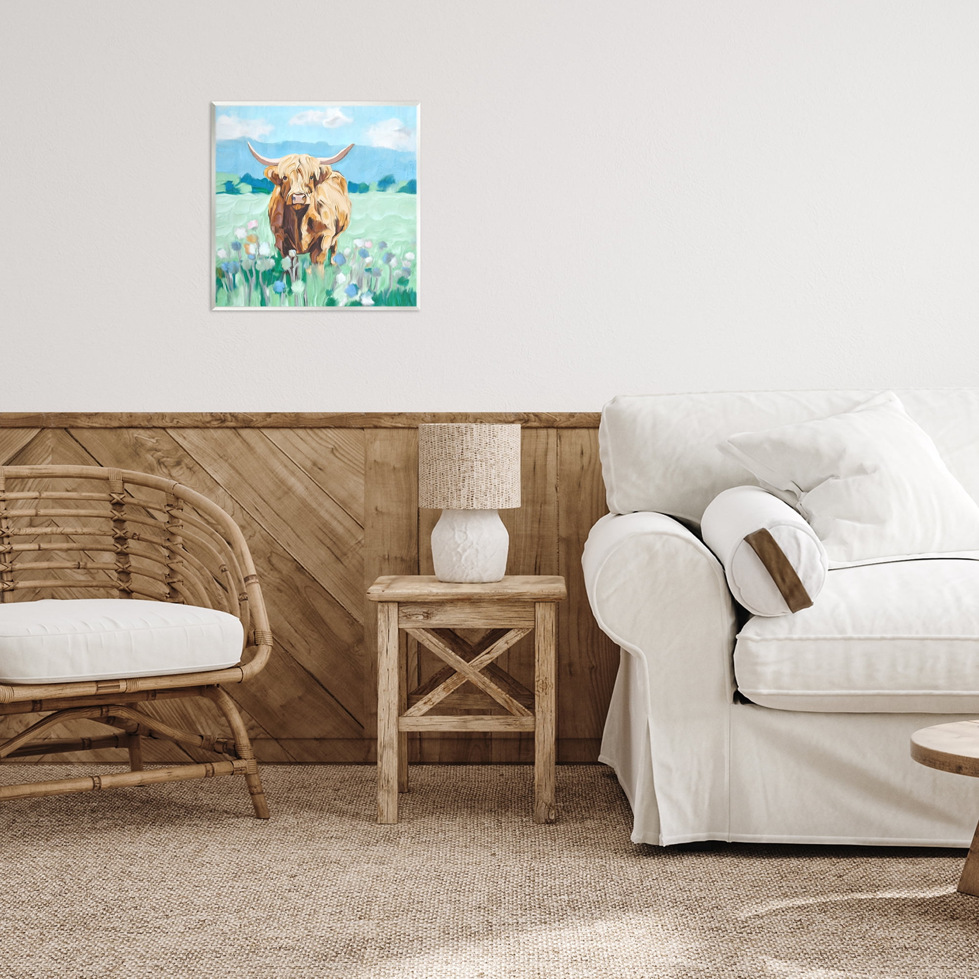 Stupell Industries Blue Sky Highland Wall Plaque Art, design by Kim Allen