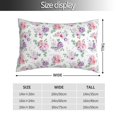thumbnail image 2 of Pofeuu Rose Flower B Print Polyester Microfiber Plush Pillowcases, Super Soft and Cozy Pillow Case Covers with Envelop Closure（Pillow core not included）-16"x24", 2 of 6