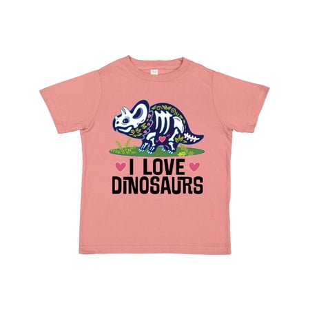 

Inktastic Girl Dinosaur I Love Dinosaurs Gift Toddler Toddler Girl T-Shirt