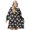 Pioneer Flower Floral Print Pattern-2, variant on Wearable Lamb Fleece Blanket Hoodie,Pioneer Flower Floral Print Pattern Oversized Sherpa Blanket Hoodie with Super Pockets,Super Warm Fuzzy Pullover for Women & Men