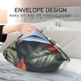 thumbnail image 4 of Yayeee Pillowcase Queen Size Set of 2 Satin Wrinkle Resistant Pillow Case, White Christmas Leaves, 4 of 8