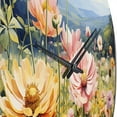 thumbnail image 5 of Designart "Pointillism Dot Art Zinnias Field" Floral Oversized Wall Clock, 5 of 5