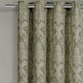 thumbnail image 2 of Pair (Set of 2) Blair Jacquard Room Darkening Curtain Floral Inspired Curtain Panels - 108x120 - Sage, 2 of 2