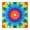 Colorful Tie Dye-1, variant on Rainbow Tie Dye Mandala Pattern Square Fitted Tablecloth with Elastic Edge,Square Table Cover,Washable Elastic Table Cover for Home Kitchen Party Decor 34"x34"