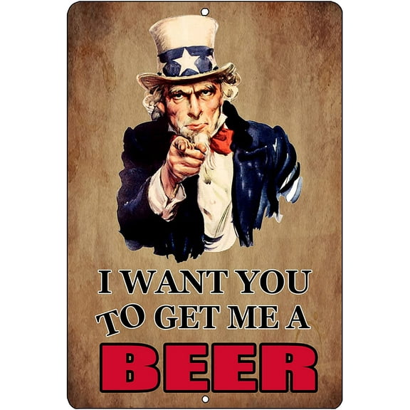 Rogue River Tactical Funny Beer Alcohol Sign Metal Tin Home Bar Kitchen Uncle Sam